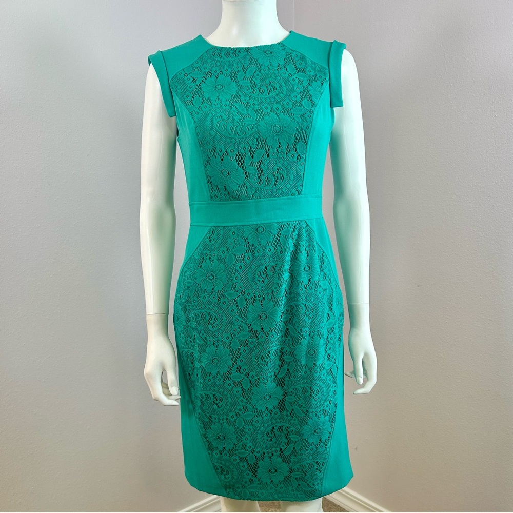 Adrianna papell turquoise green dress size 4